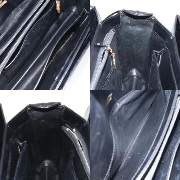 GUCCI Handbag Leather Black Gold - Picture 12 of 13